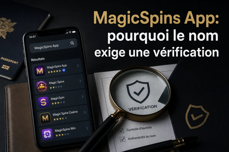 MagicSpins App: pourquoi le nom exige une vérification