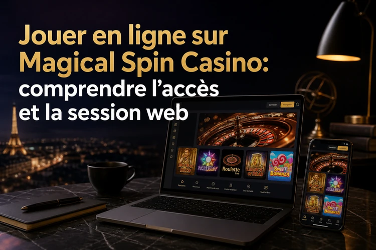 Jouer en ligne sur Magical Spin Casino: comprendre l’accès et la session web