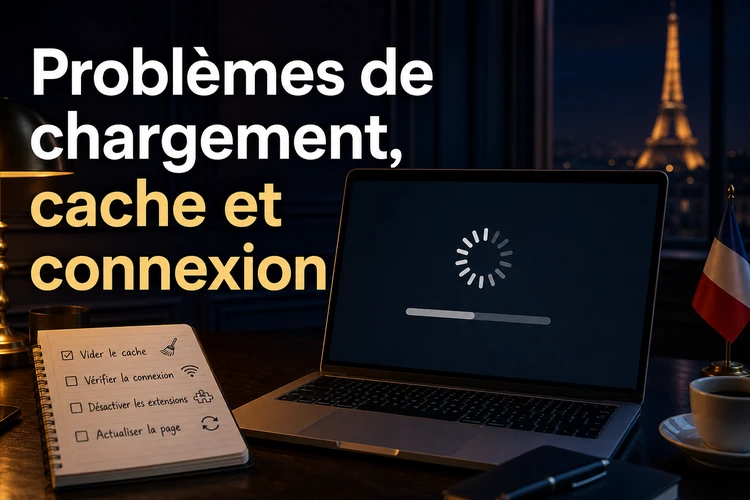 Problèmes de chargement, cache et connexion
